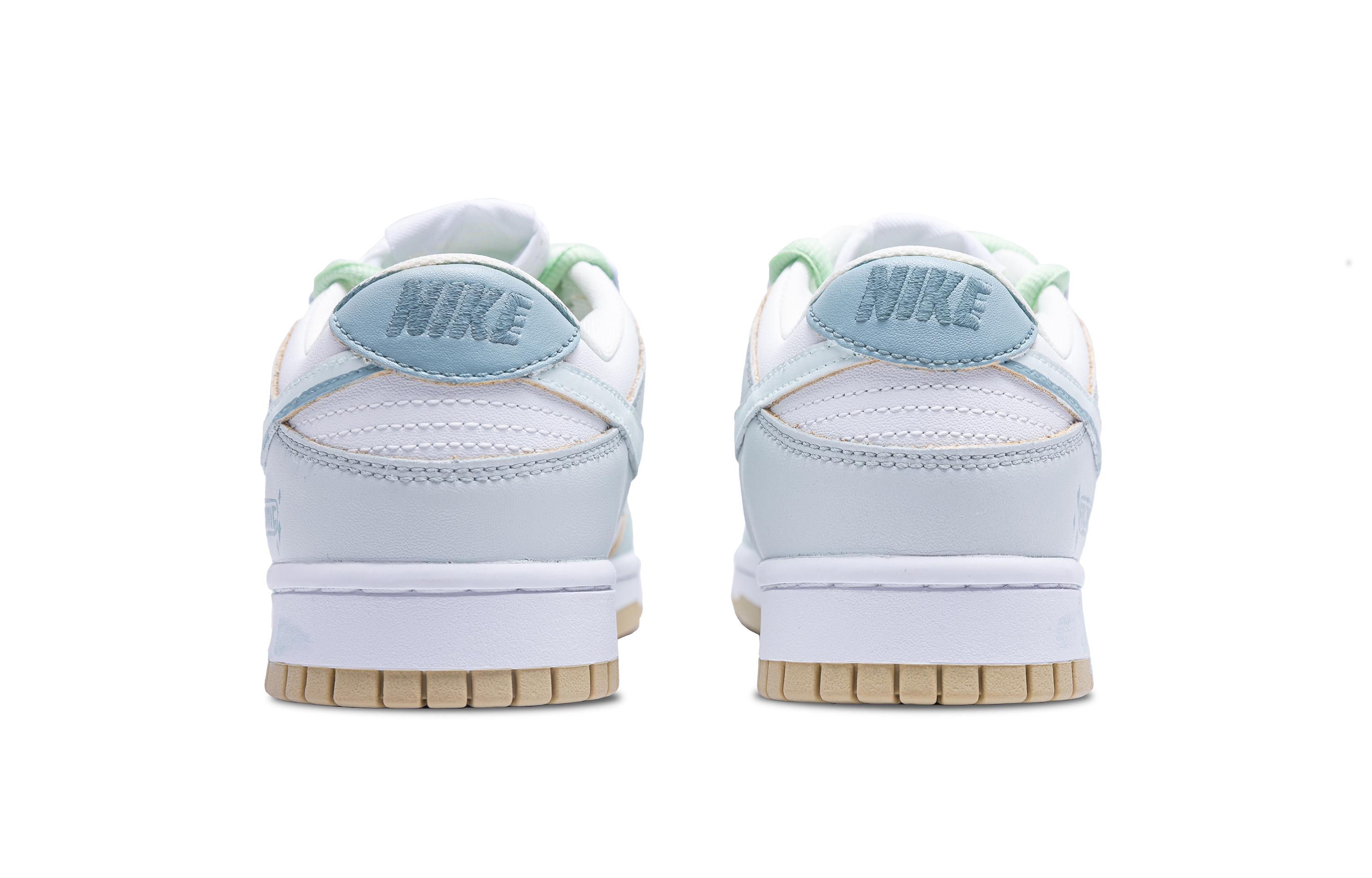 

Кроссовки Nike Dunk Skateboarding Shoes Men Low-top White/green/gray, белый