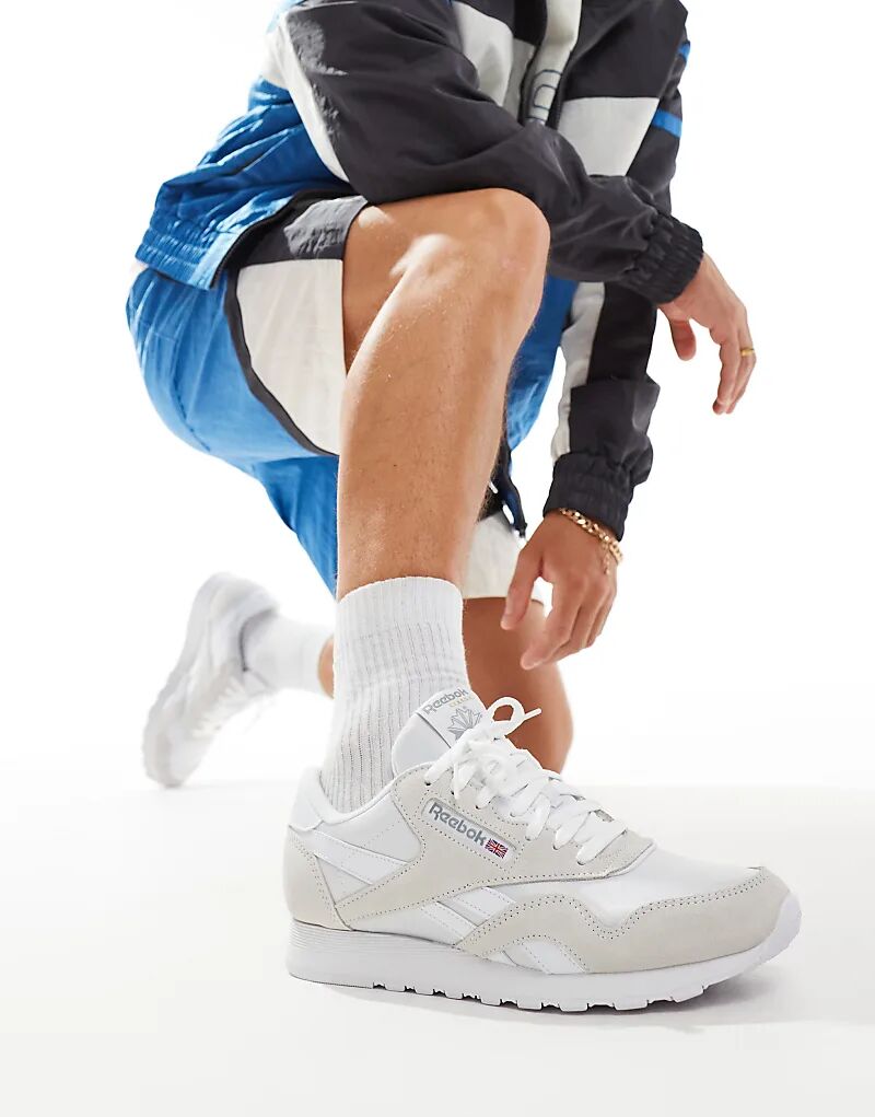 

Классические нейлоновые кроссовки в кремово-белом цвете Reebok