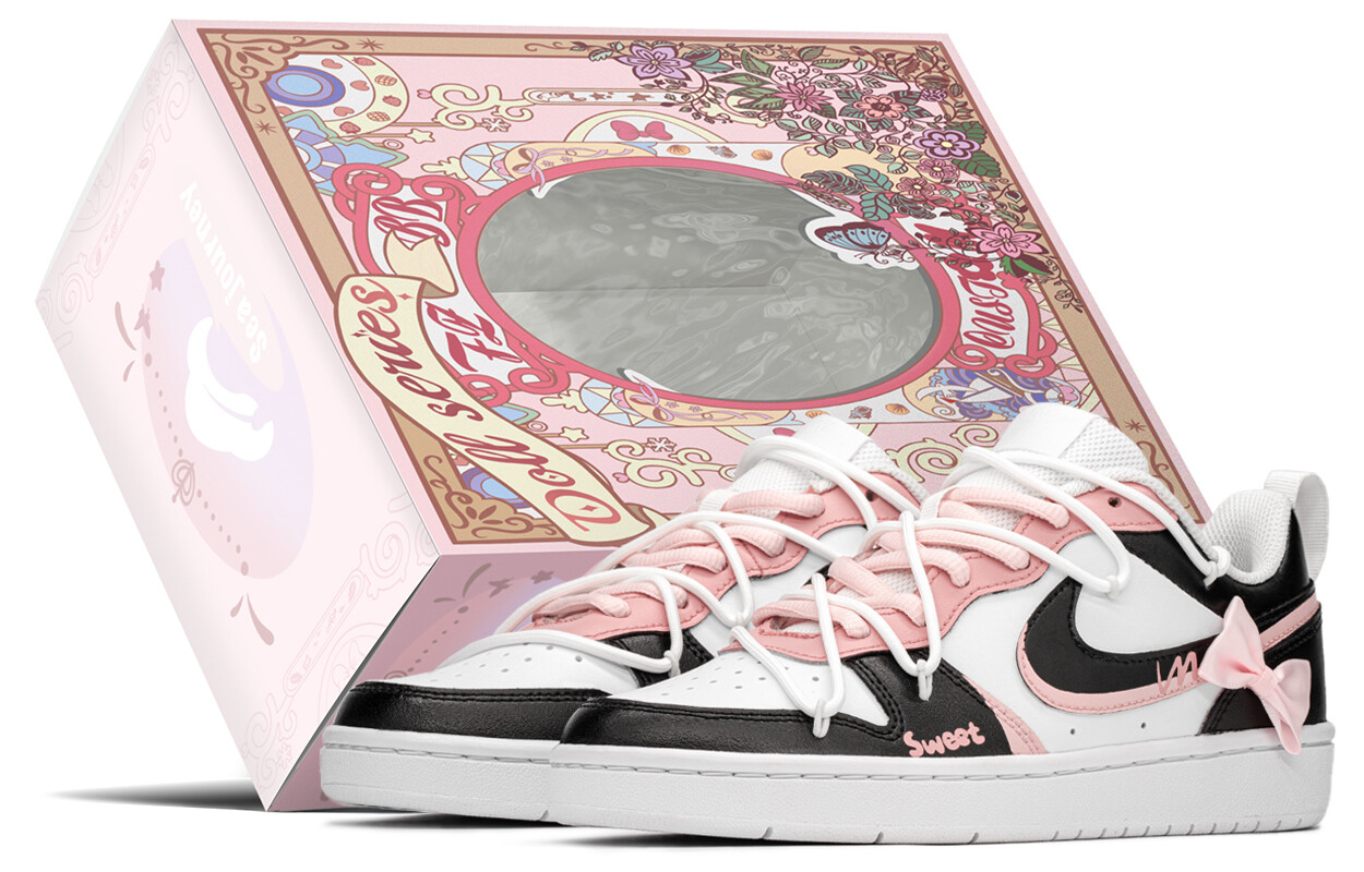 

Женские кроссовки для скейтбординга Nike Court Borough, Pink/ Black