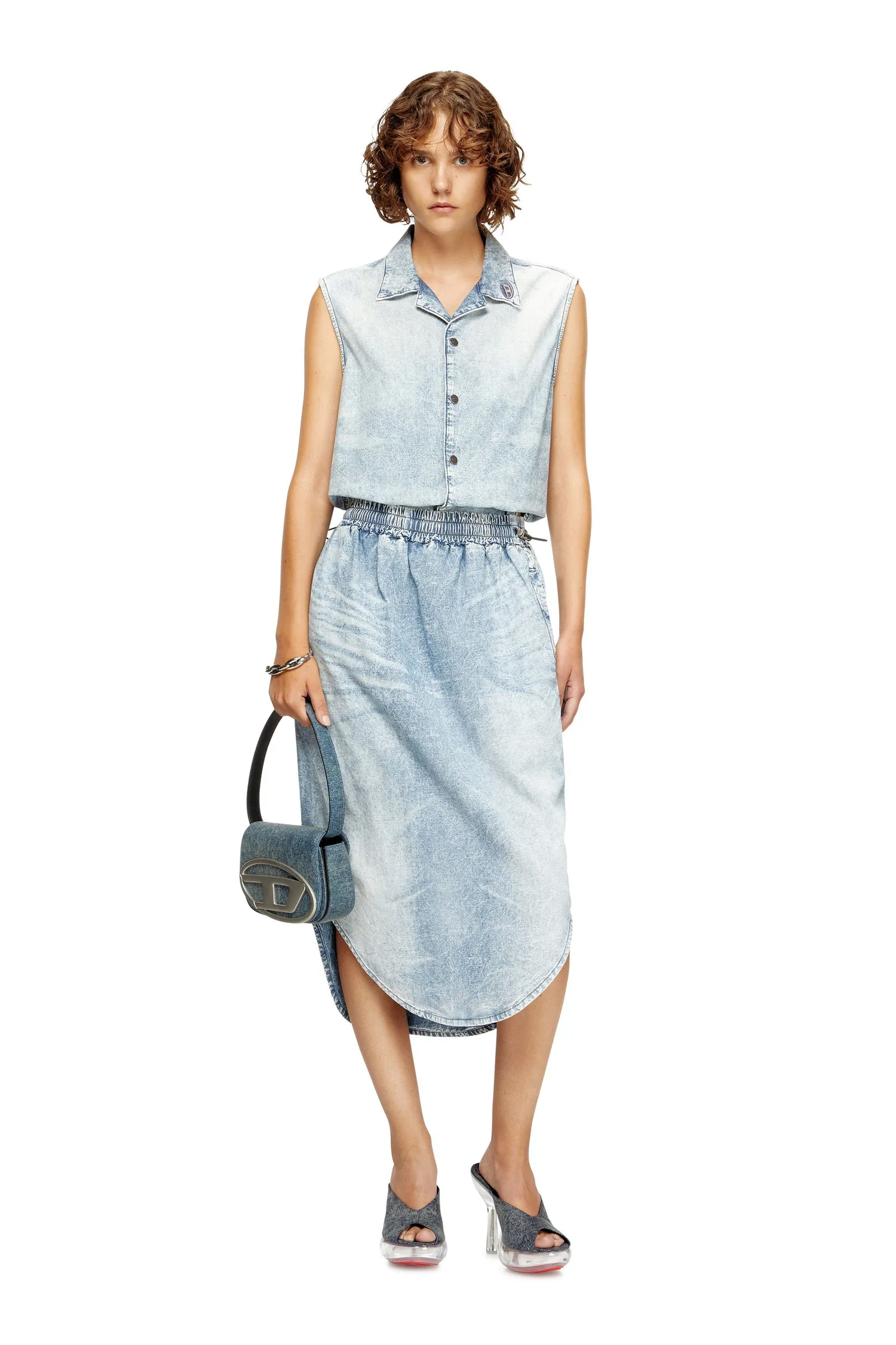 Женская джинсовая юбка DE-ASHLEY-S Diesel, Light Indigo Blue — фото 2
