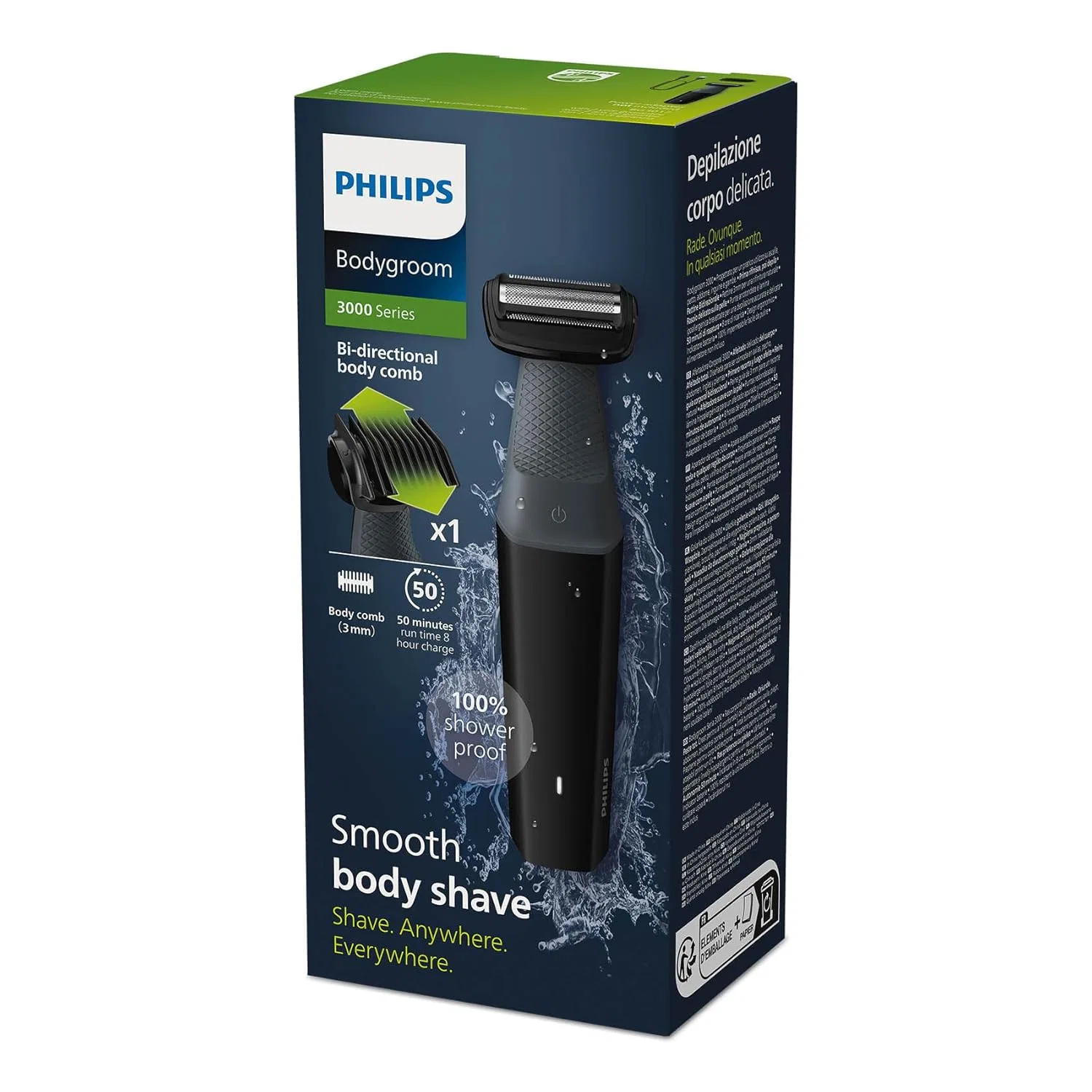 Водонепроницаемый триммер для тела Series 3000 BG3017/01 от Philips Philips — фото 4