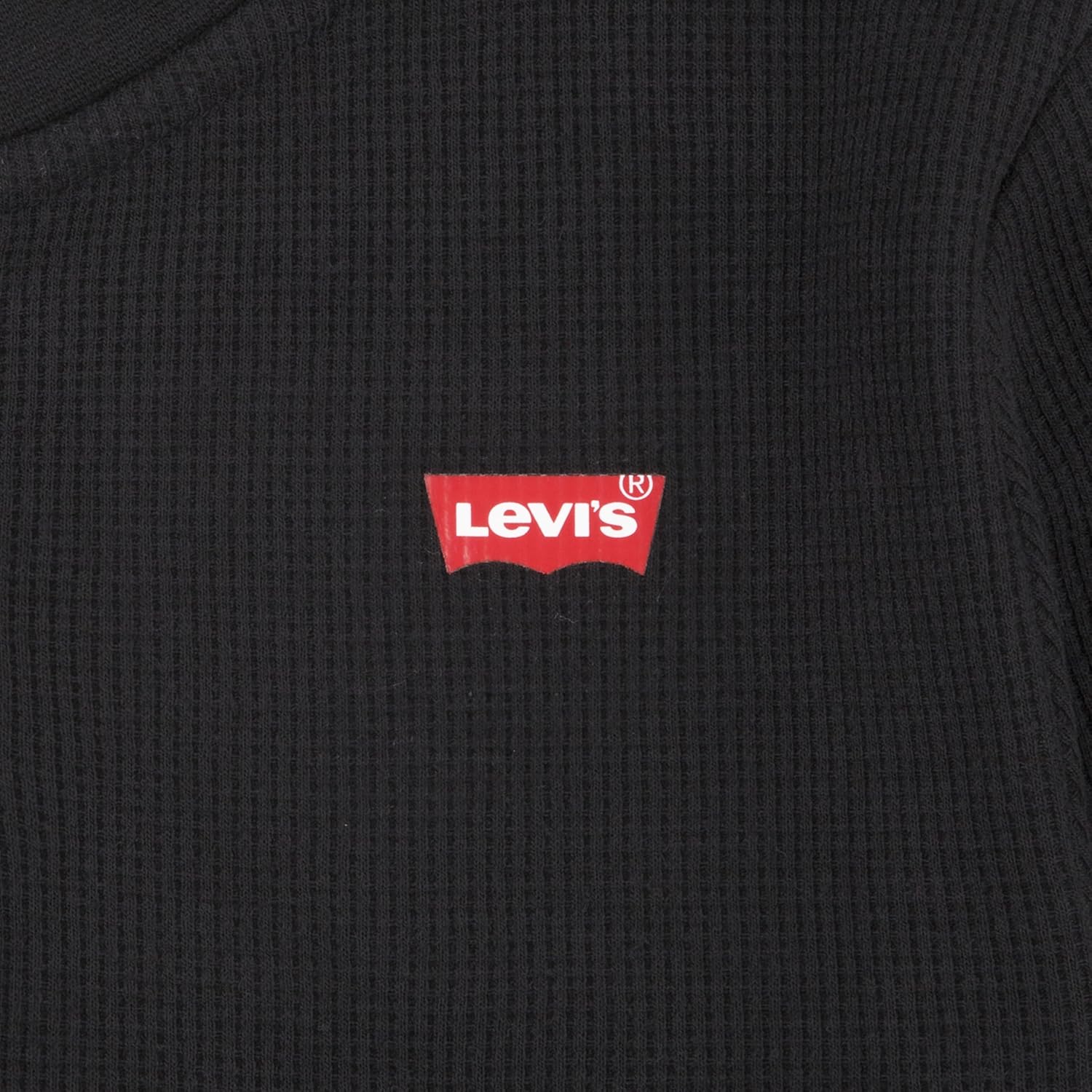 Рубашка Levi's для мальчиков с длинным рукавом и вафельным узором, Black — фото 3