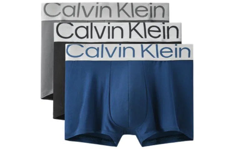 Боксеры Calvin Klein 3 Pack (Синий/Черный/Серый)
