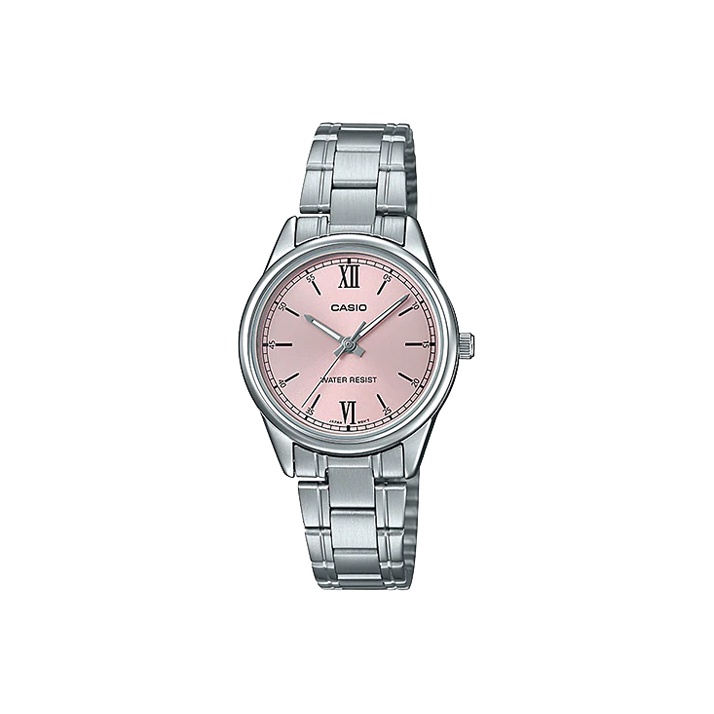 

CASIO Часы Women's Standard Series Pink Watch LTP-V005D-4B2, Silver/Pink Dial