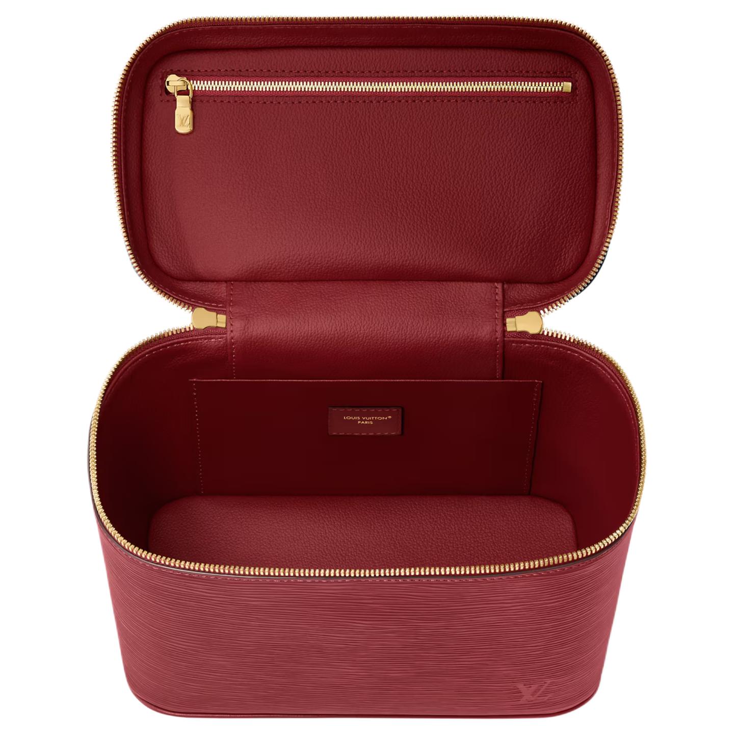LOUIS VUITTON Стильная косметичка из кожи с тиснением — фото 4