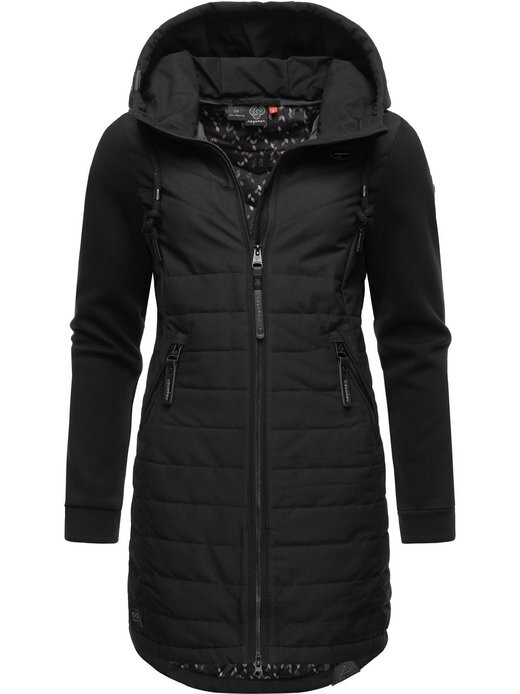 

Длинное стеганое пальто lucinda Ragwear, черный