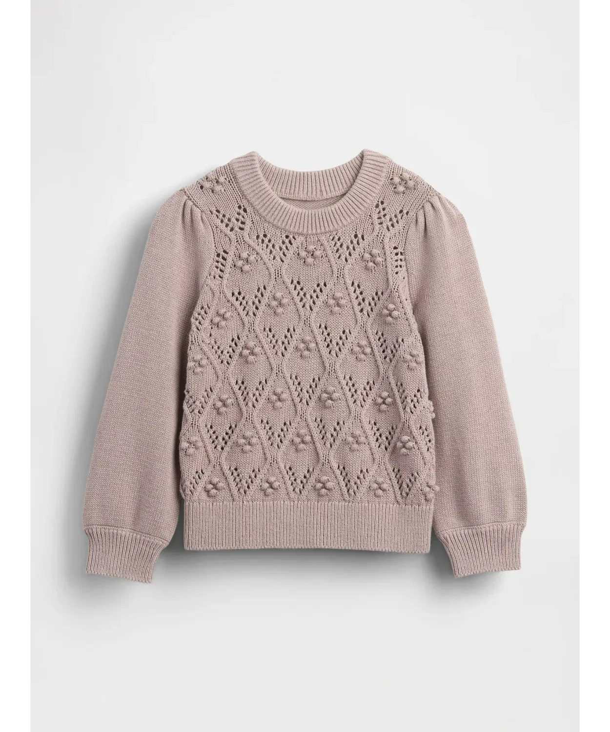 Свитер с пышными рукавами Gap, хлопок, бежевый