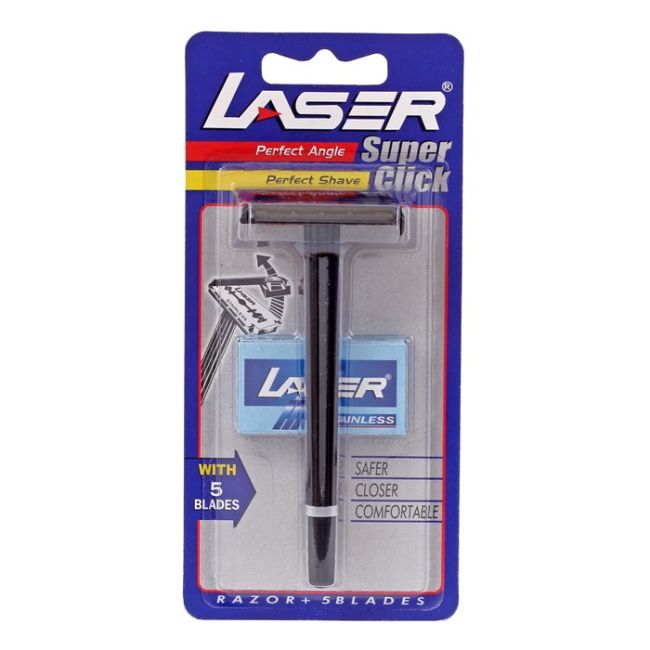 

Мужская бритва Super Click + лезвия для бритья (5 шт.) Laser