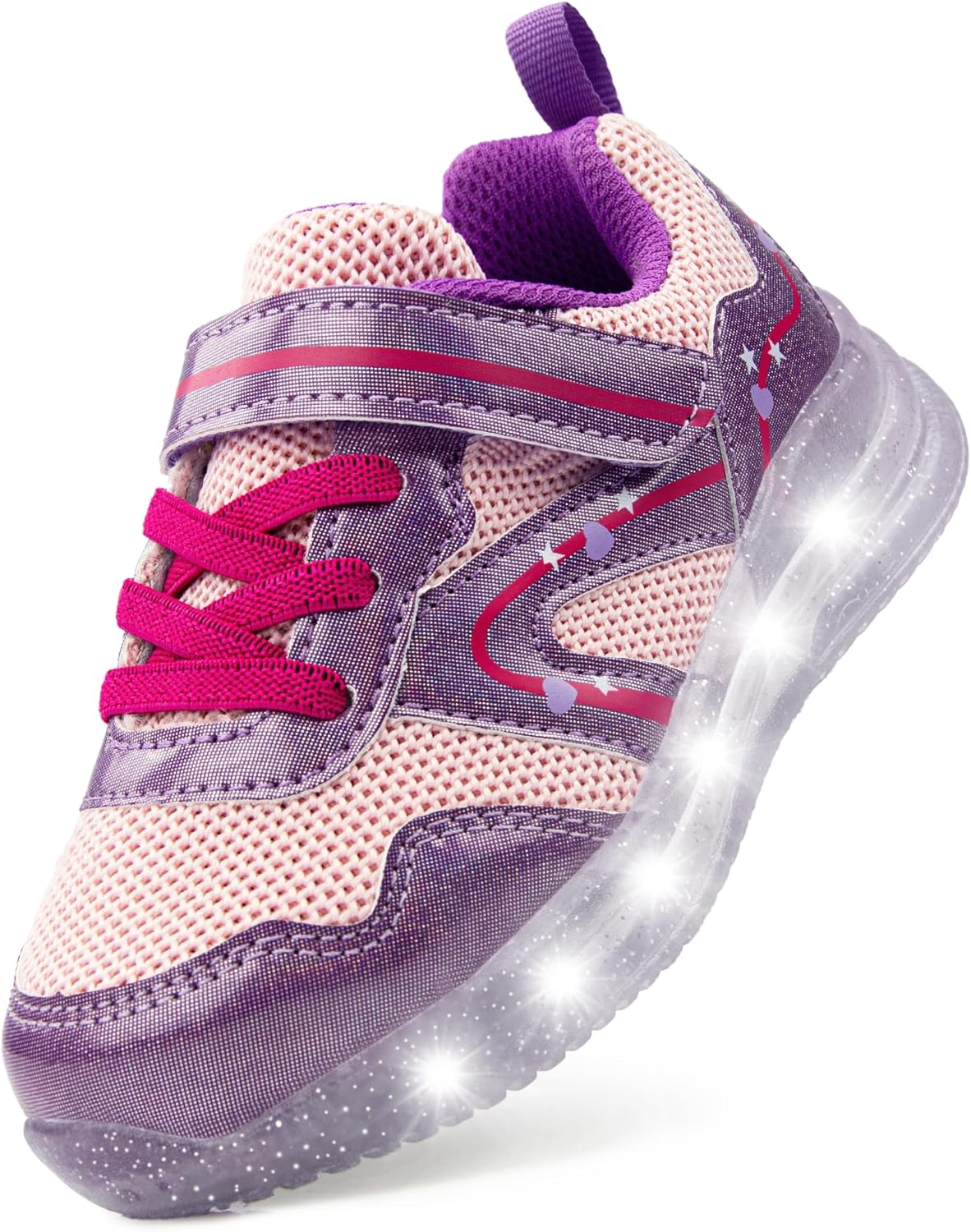 

Детские кроссовки SKYWHEEL для девочек и мальчиков со светодиодной подсветкой, легкие, сетчатые, дышащие, для ходьбы и бега, розовый