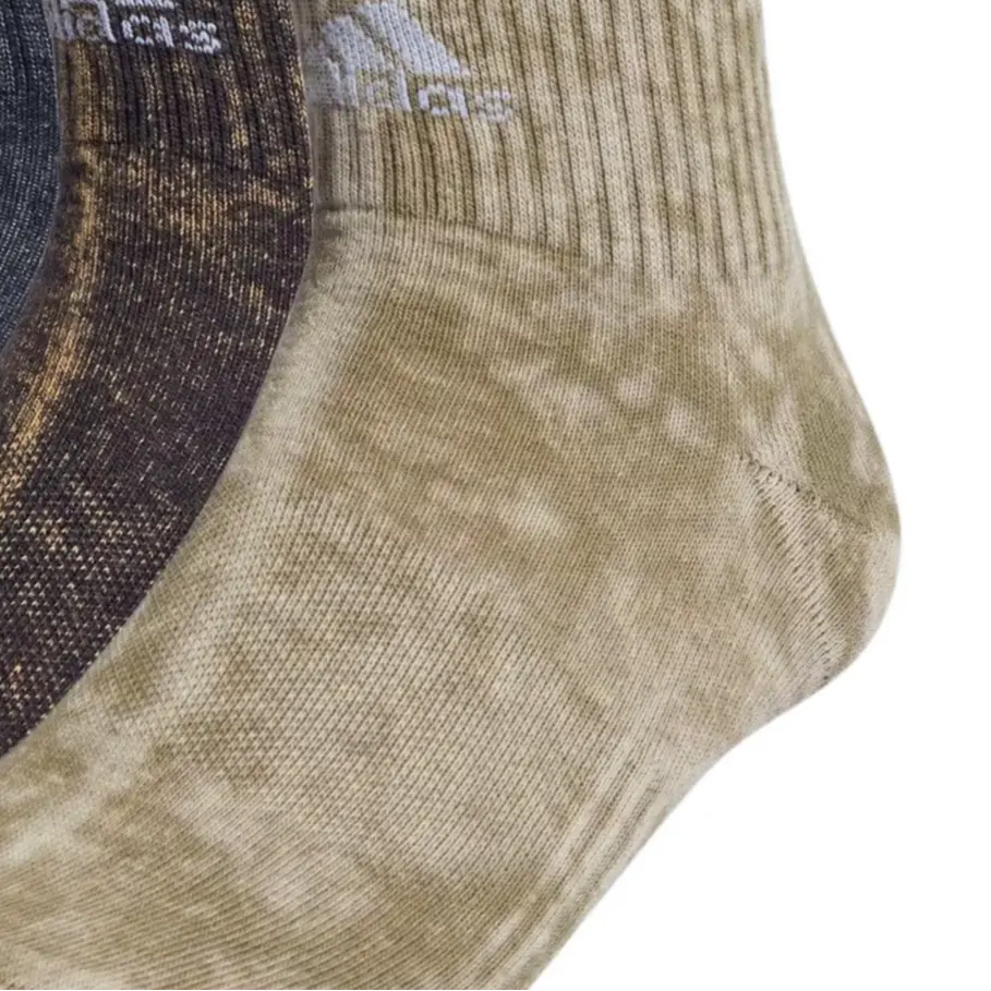 Носки до середины икры унисекс 3 пары Adidas, 3 пары (Страта оливково-зеленый+Легендарная тушь+Хаки) — фото 3