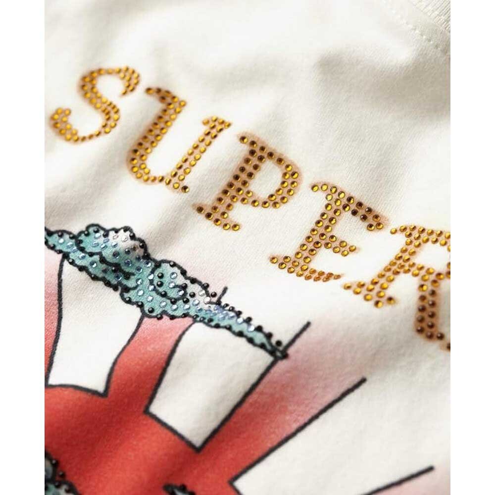 Футболка без рукавов Superdry Tattoo Rhinestone Tank, белый — фото 3