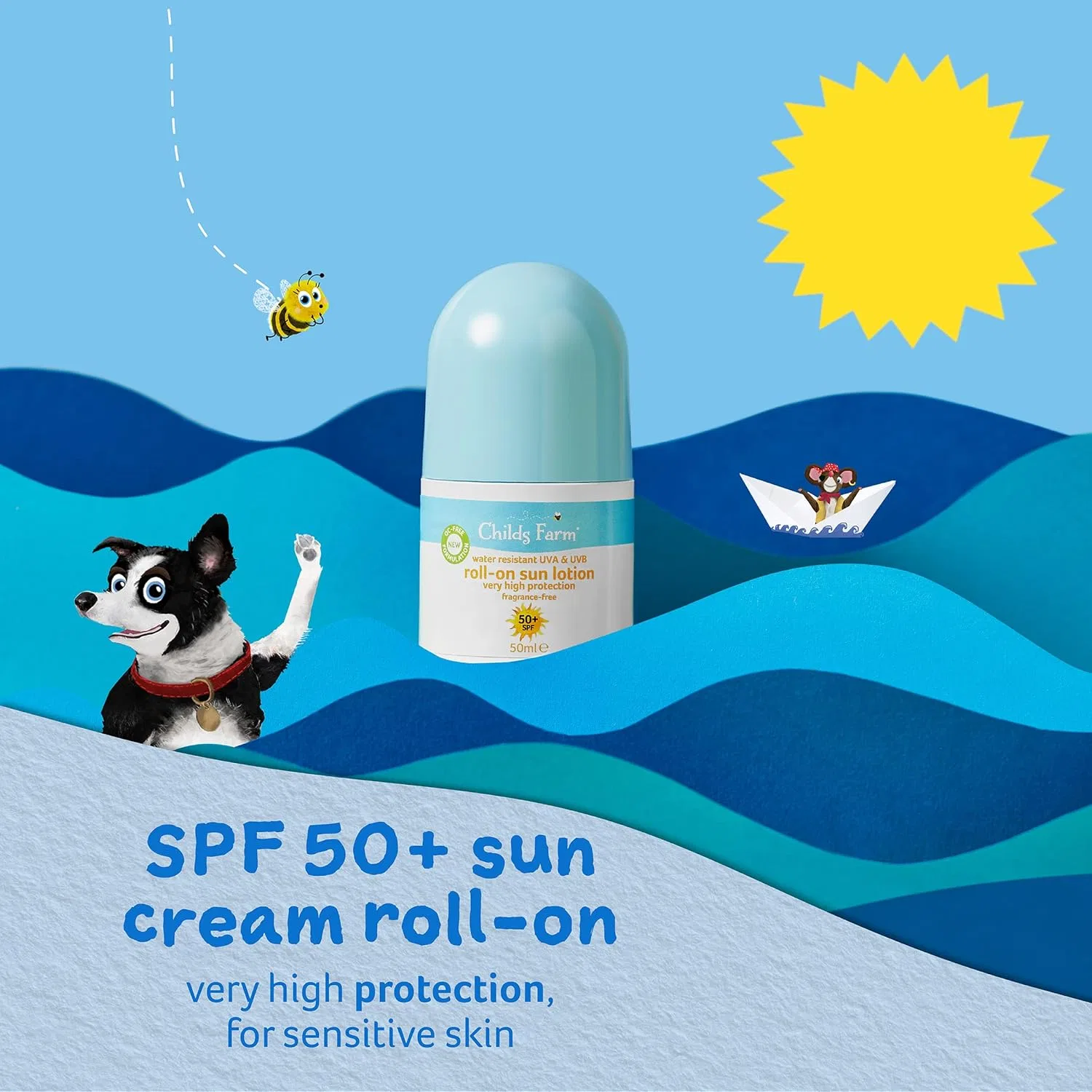 Солнцезащитный лосьон-ролл SPF 50+ Childs Farm для детей и младенцев 50 мл — фото 2