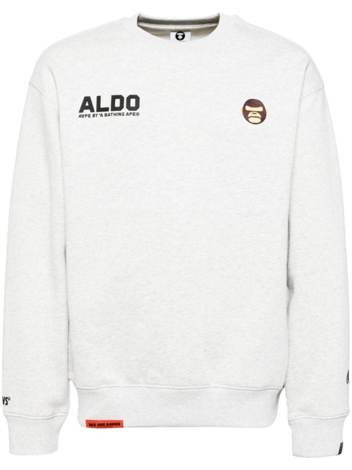 

AAPE BY *A BATHING APE толстовка с вышитым логотипом, серый