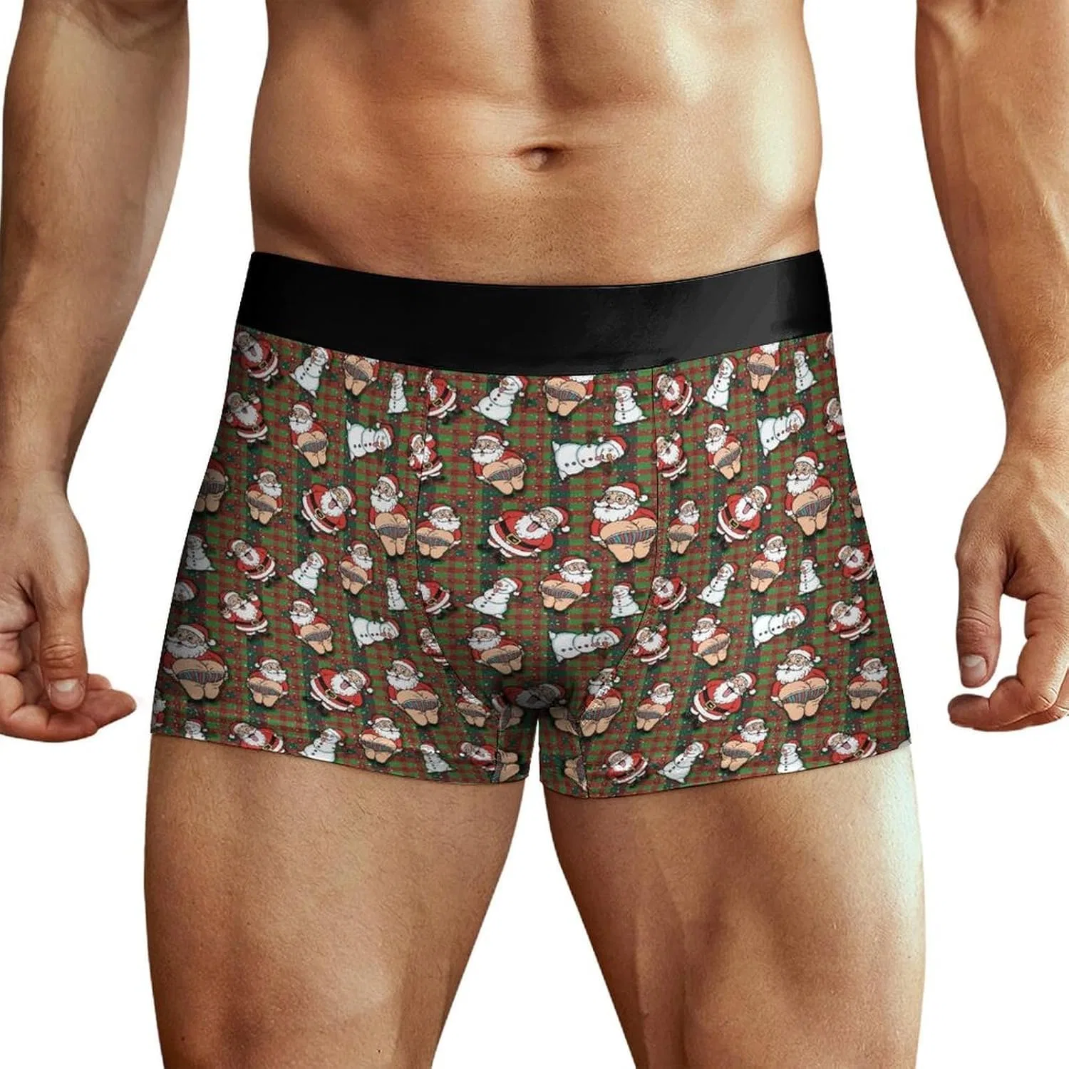 Боксеры, овощной принт, Checkered Christmas Butt