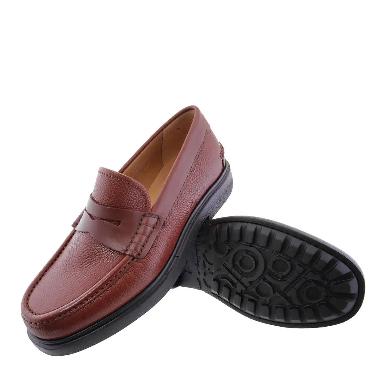 Кожаные лоферы Ferragamo Rocket, размер 5.5 EEE Salvatore Ferragamo, средне-коричневый — фото 2