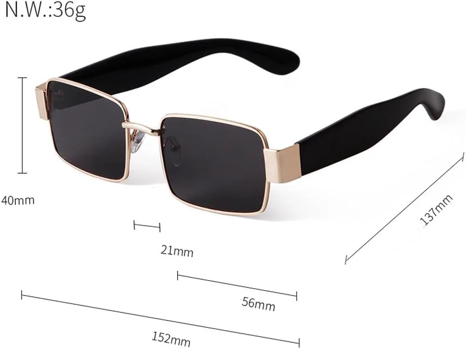 

MUTYNE Модные прямоугольные панк-солнцезащитные очки для женщин, большие квадратные очки в широкой металлической оправе, стильные мужские солнцезащитные очки, C5