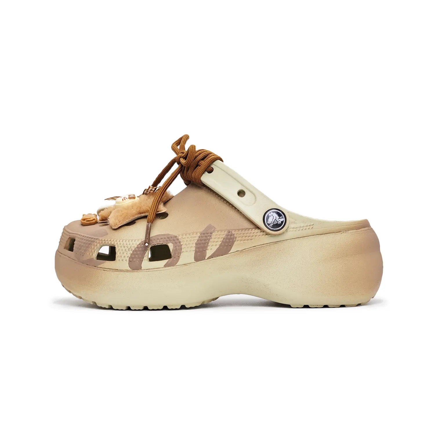 Классические женские льняные сабо на платформе с карамельным пудингом Crocs, Linen