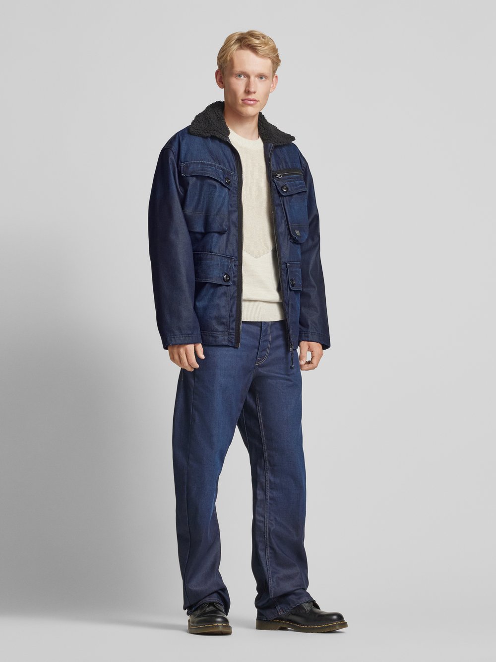 

Джинсы свободного кроя с декоративными пуговицами, модель «Bend» G-Star Raw, темно-синий