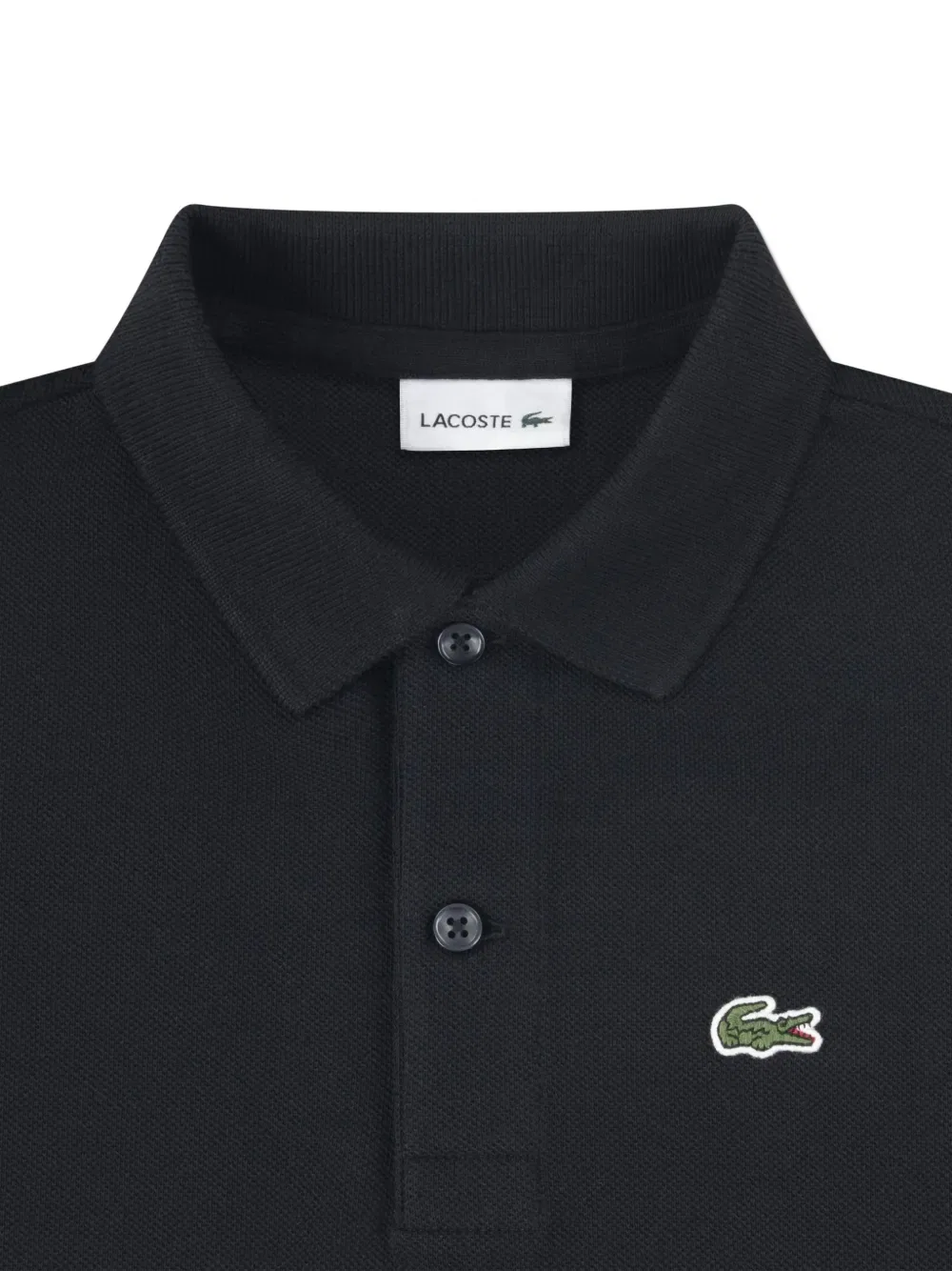 Поло с нашивкой с логотипом Lacoste Kids, черный — фото 4