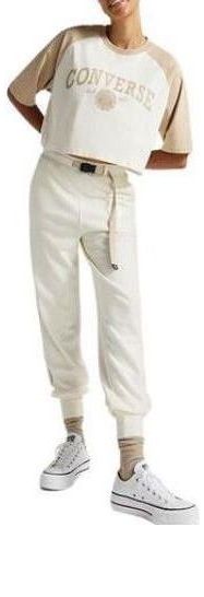 

Футболка (WMNS) Converse Retro Cropped T-Shirt 'Egret' 10026050-A02, белый