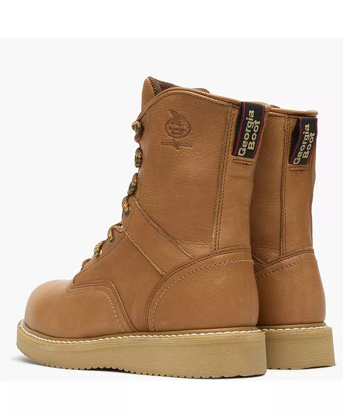 Мужские рабочие ботинки со стальным носком Wedge Georgia Boot, коричневый — фото 4