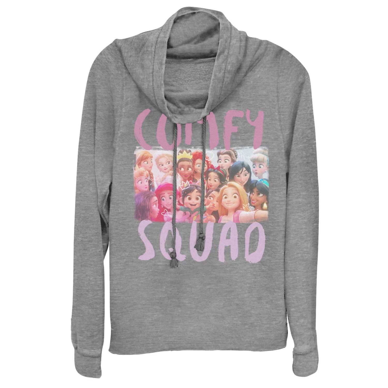 

Футболка с рисунком Disney's Wreck It Ralph 2 Juniors Comfy Squad, групповой снимок, с воротником-хомутом Licensed Character