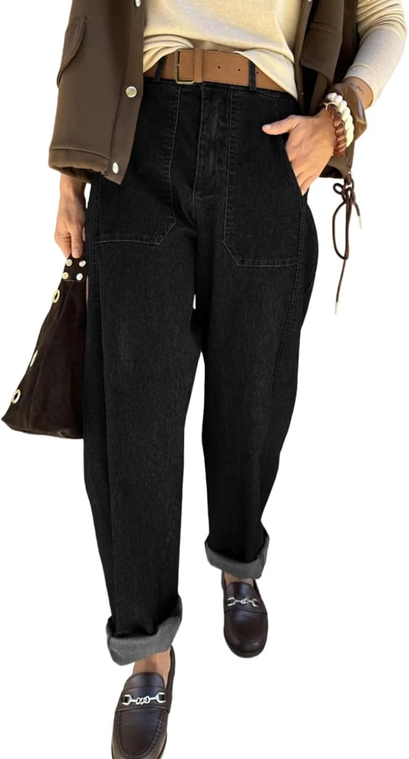 

Джинсы Astylish для женщин, мешковатые, с высокой талией, прямые