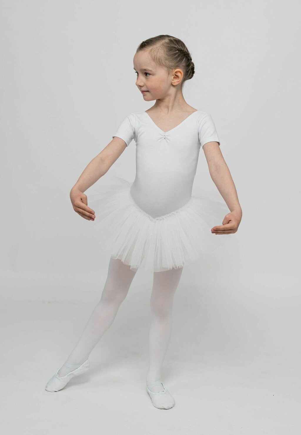 

Танцевальный купальник BALLETT TUTU NELE KURZARM Tanzmuster, цвет weiß