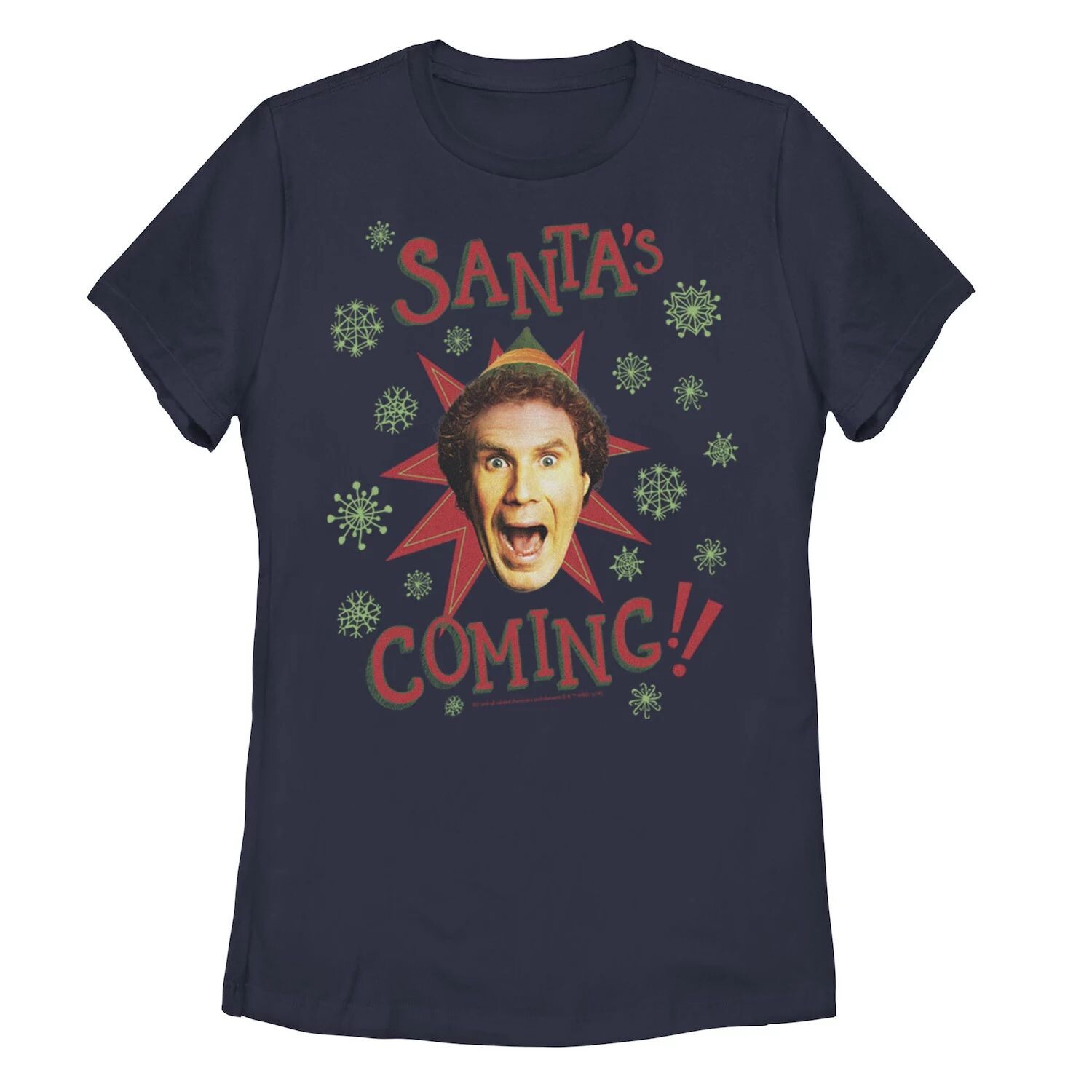 

Футболка с портретом Juniors' Buddy The Elf "Santa's Coming" Licensed Character
