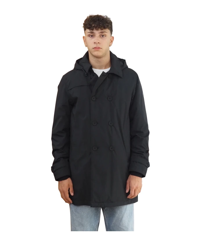 

Черная стеганая двубортная зимняя куртка People Of Shibuya, черный