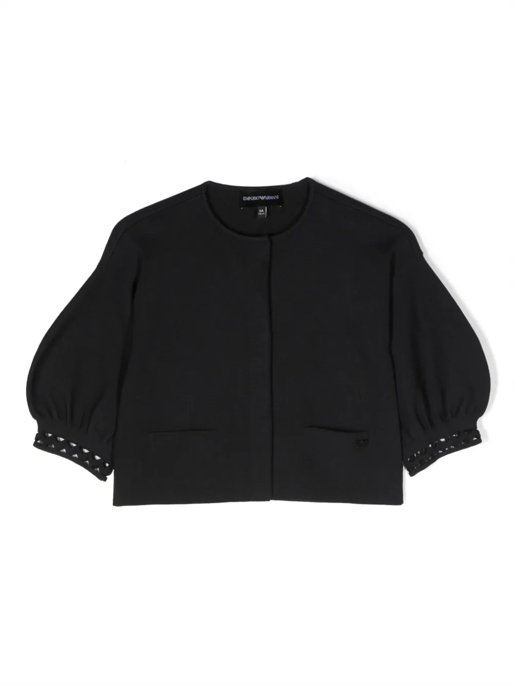 

Топ с вырезами Emporio Armani Kids, синий