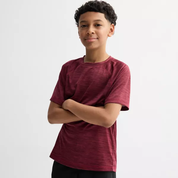 

Футболка для мальчиков 8-20 лет Dry Tek в обычной и свободной посадке Tek Gear, цвет maroon rose
