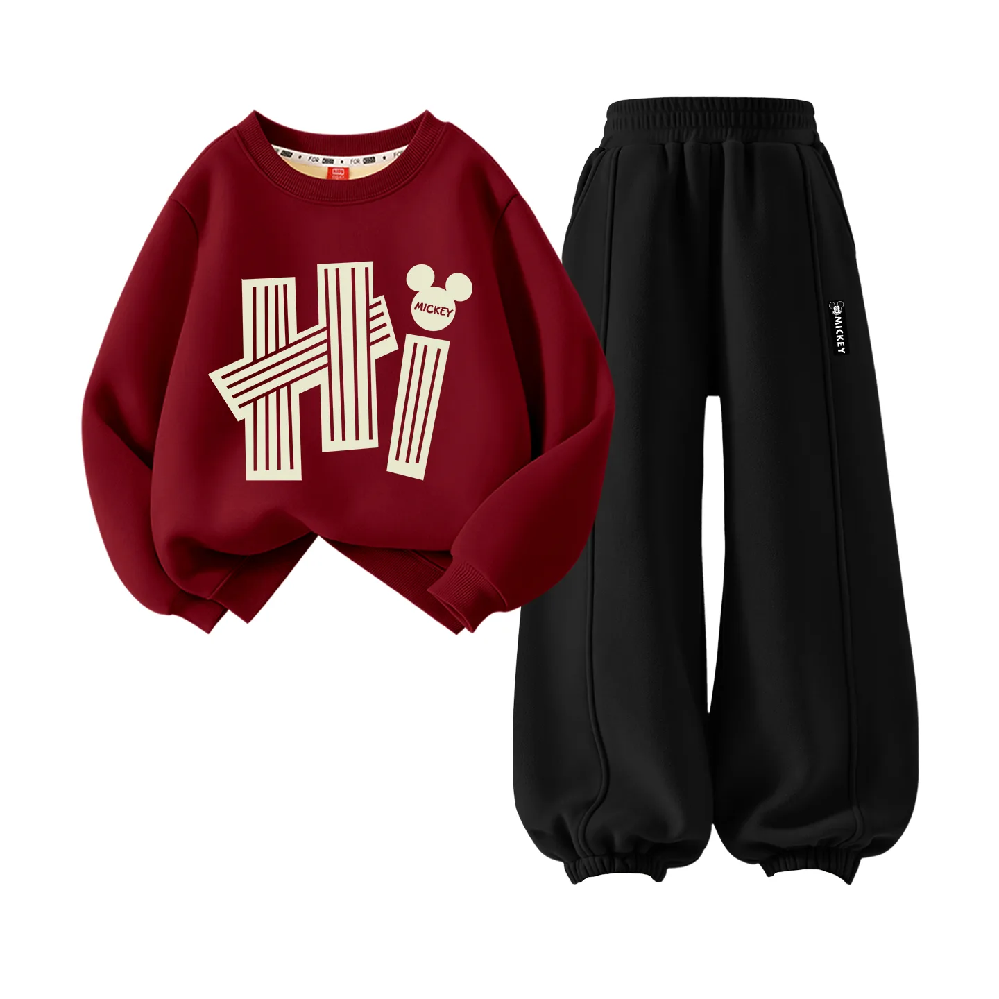 Детский спортивный комплект Casual Disney, [Thickened and Fleece-Lined]Dihalo Red+Dih H Long Hook-and-Loop K Black — фото 3