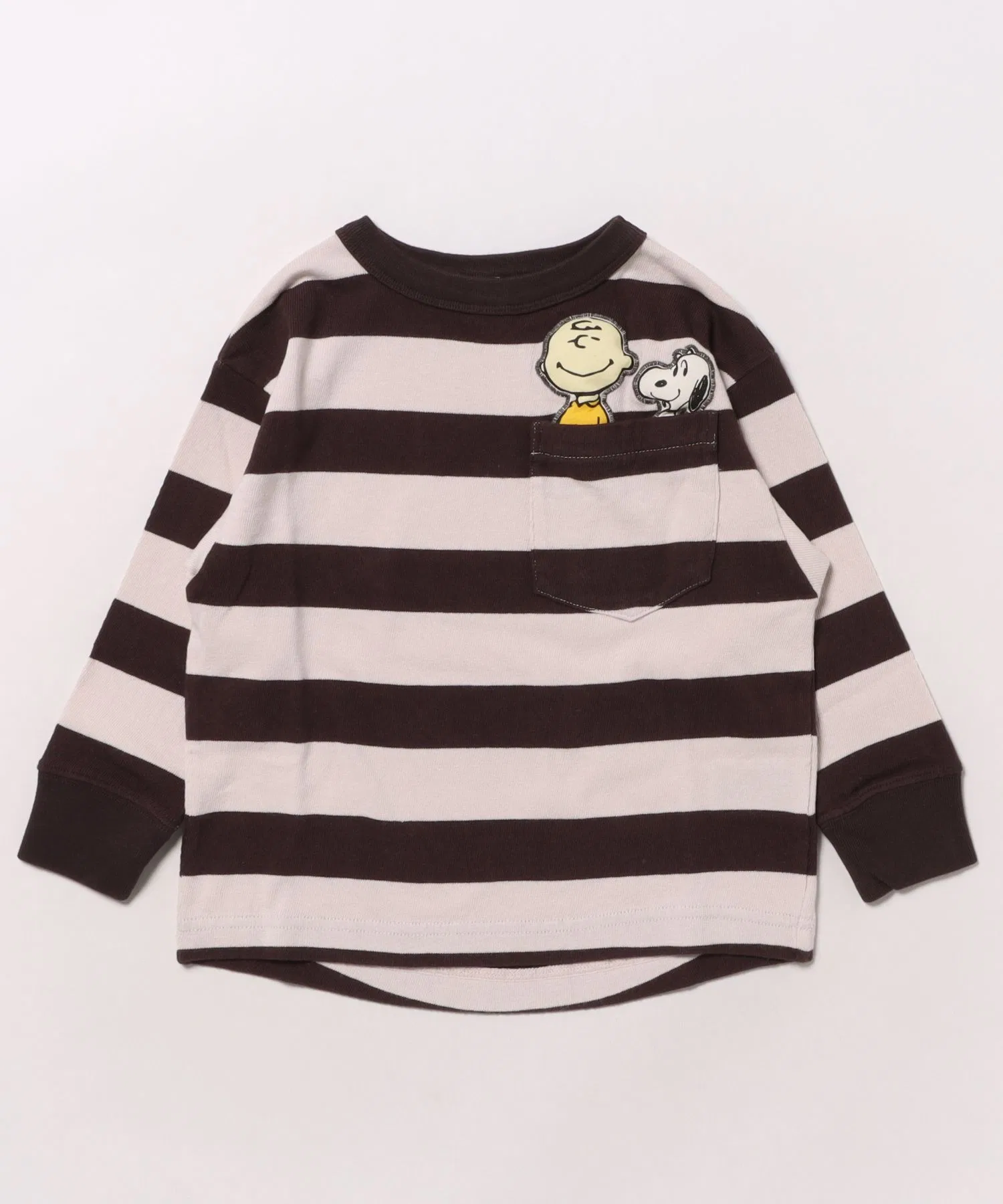 Детская полосатая футболка с героями Snoopy DENIM DUNGAREE чёрная