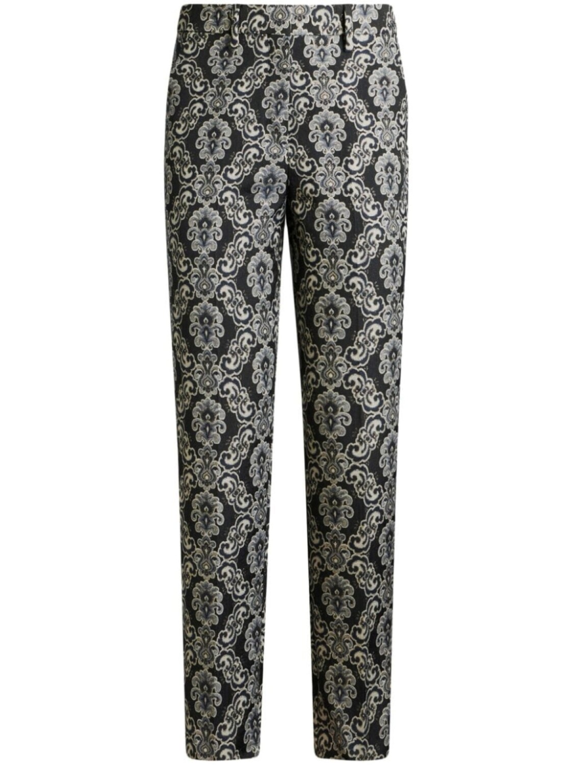 

ETRO укороченные брюки с цветочным узором, черный