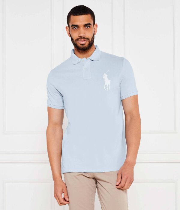 

Рубашка поло Custom slim fit Polo Ralph Lauren, синий