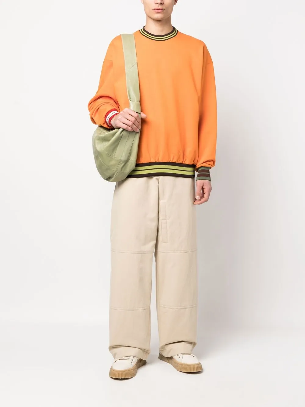 Толстовка Le Lasso с отделкой в полоску JACQUEMUS, оранжевый — фото 2