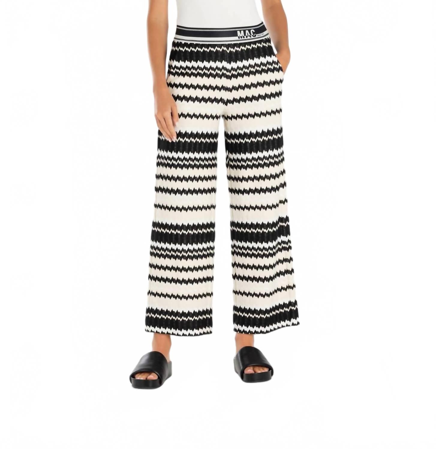 

Паллацо укороченные брюки в мягком ванильно-кремовом цвете MAC