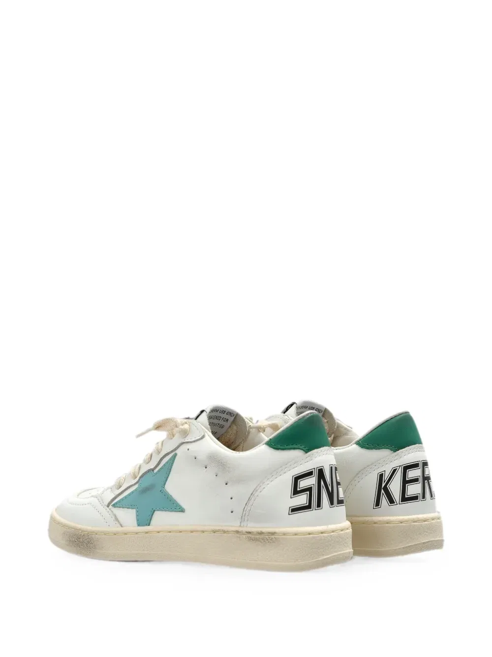 Кроссовки Ball Star со звездной нашивкой Golden Goose Kids, белый — фото 3