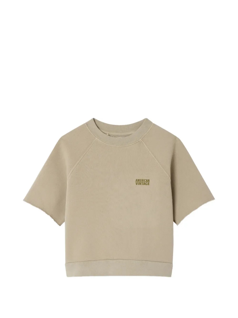 Футболка с короткими рукавами и круглым вырезом American Vintage Kids, бежевый