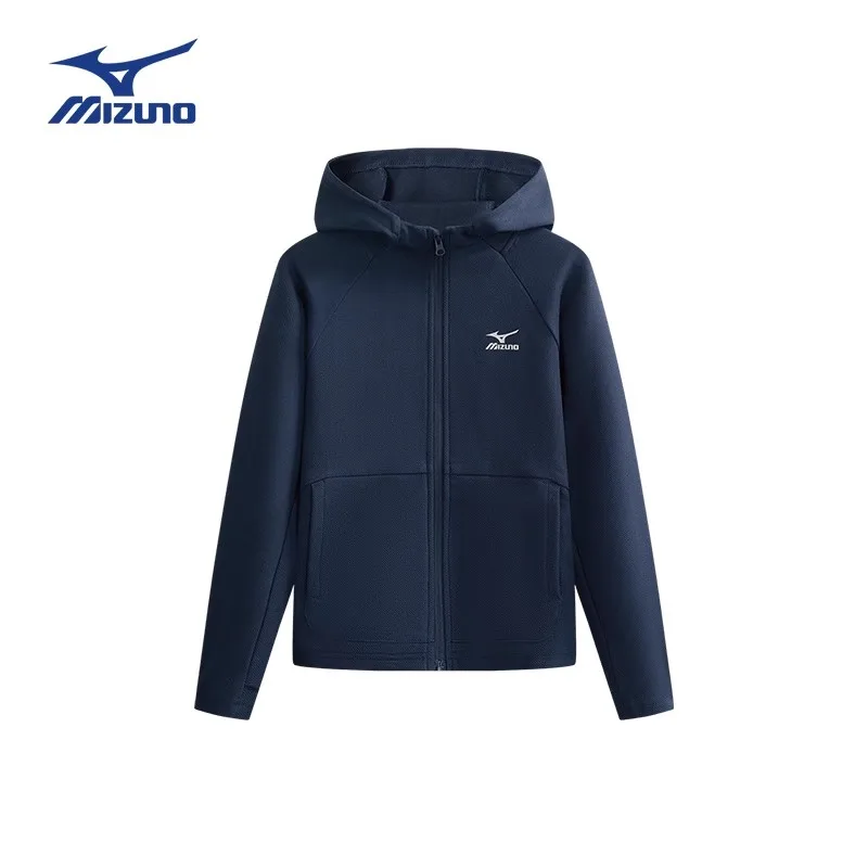 Детская куртка с капюшоном Mizuno, темно-синий — фото 4