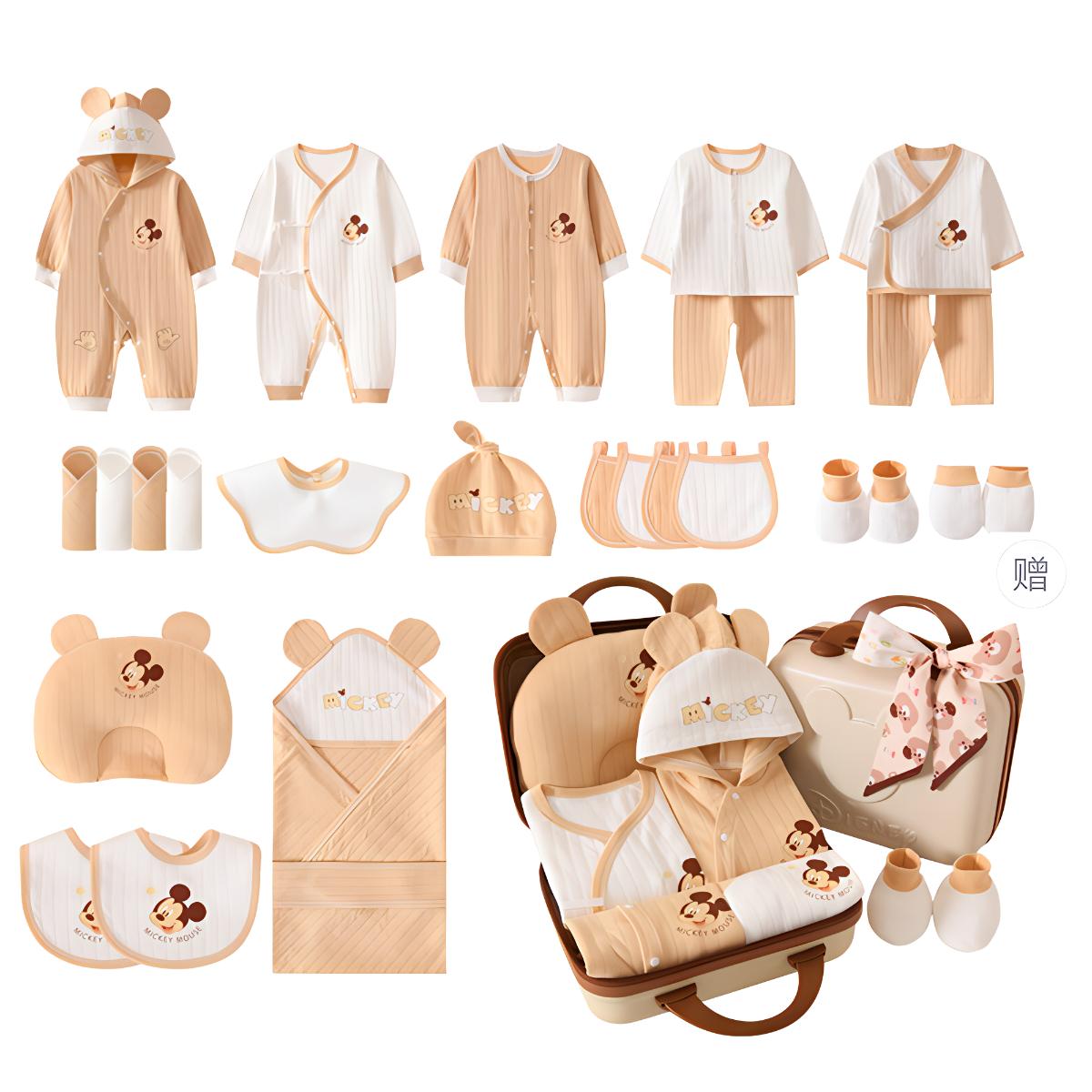 

Подарочный набор для малыша 26 предметов для младенцев и детей ясельного возраста Disney, [Password Suitcase]26 Pcs Set All-Season Coffee