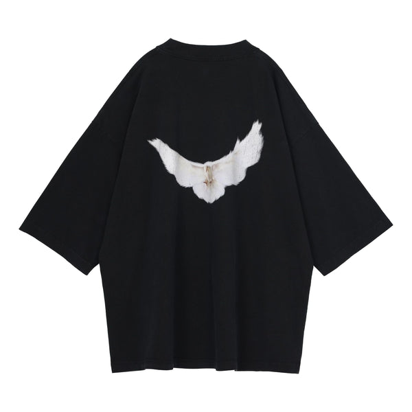 

Футболка YEEZY Gap x Balenciaga Dove 3/4 Sleeve Tee 'Washed Black', черный