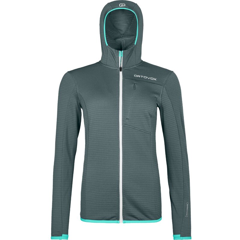 

Куртка флисовая легкая сетка с капюшоном jkt w Ortovox, серый