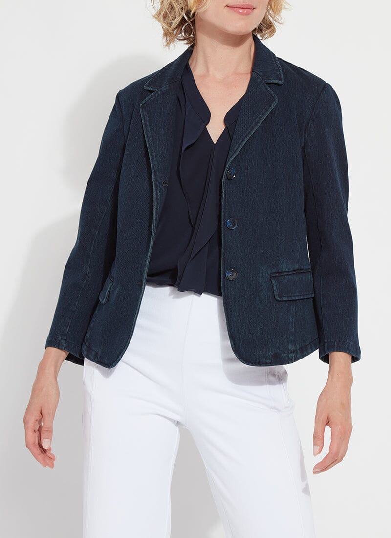 

Укороченный блейзер Della Denim Lysse, индиго
