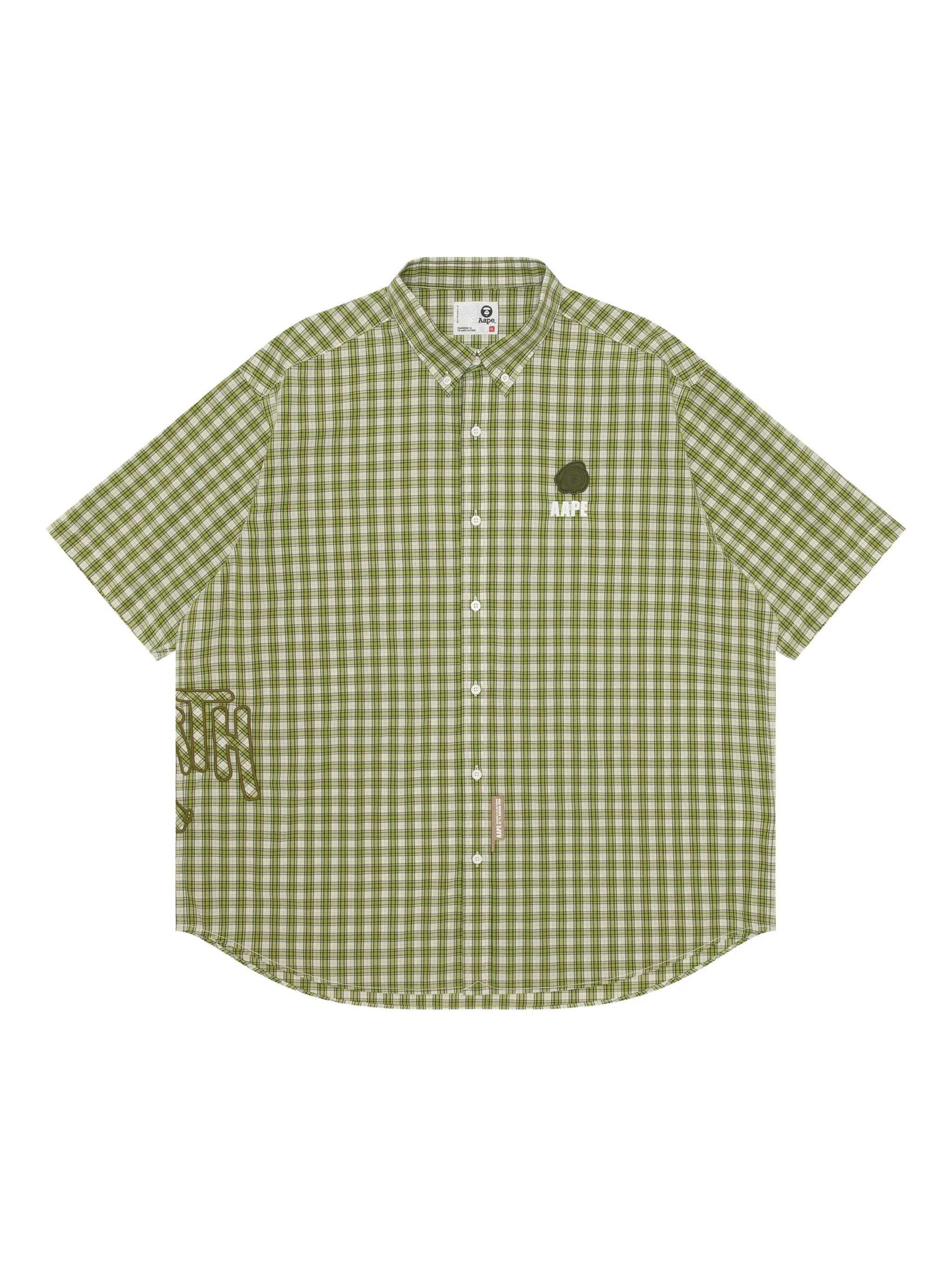 

Рубашка в клетку Aape By A Bathing Ape, зеленый