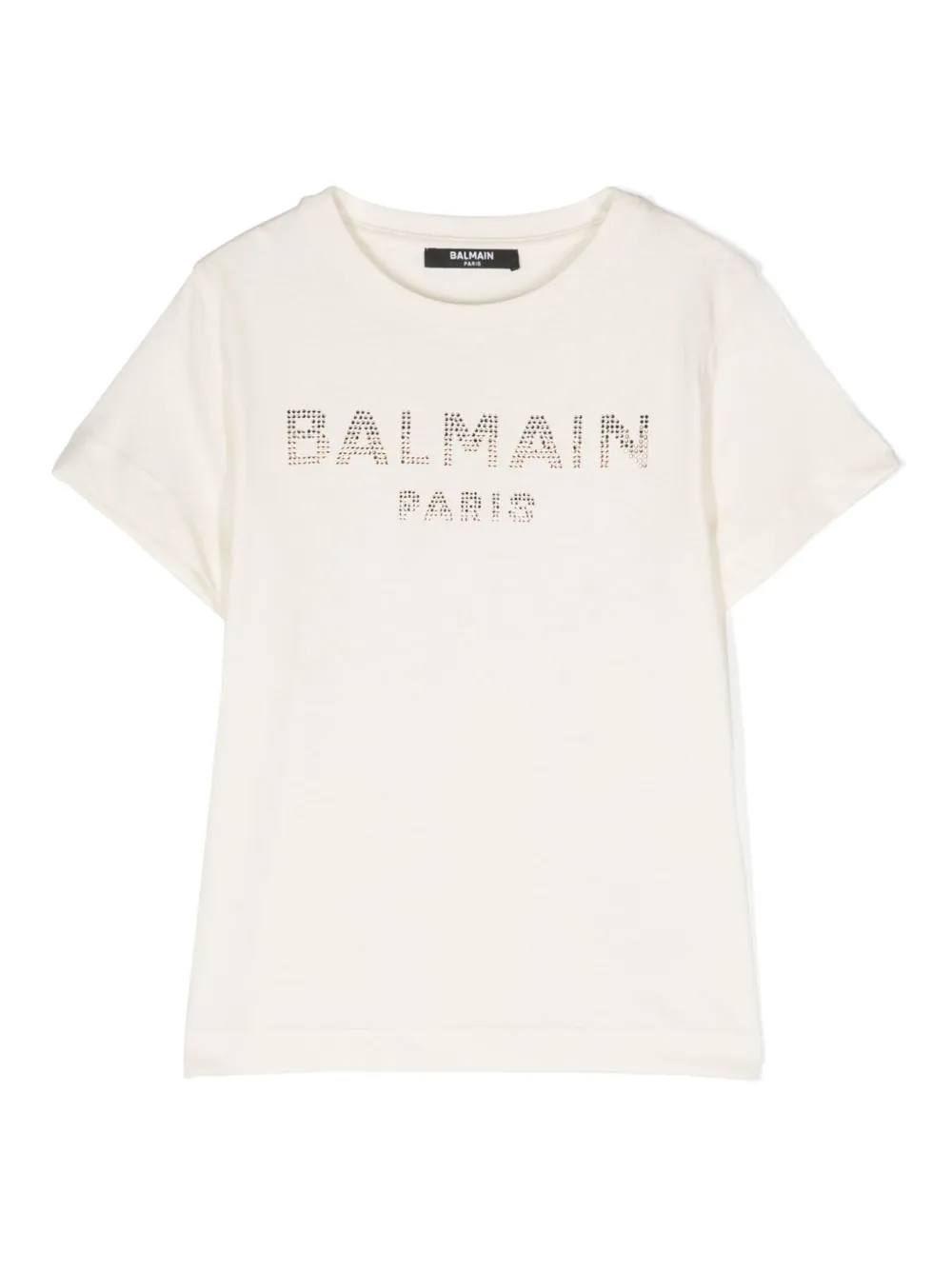 

Футболка со стразами Balmain Kids, белый
