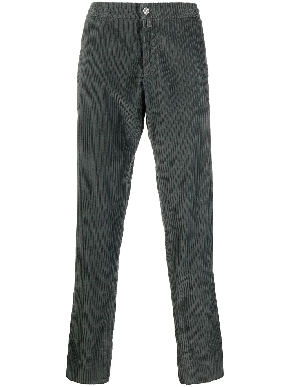 

Вельветовые брюки прямого кроя Kiton, серый