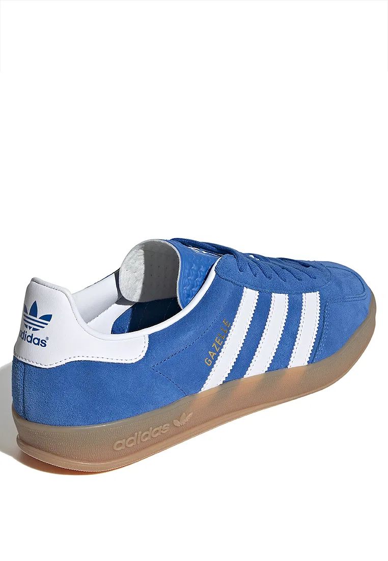 Кроссовки мужские, Gazelle Indoor, Adidas, белый/синий — фото 3