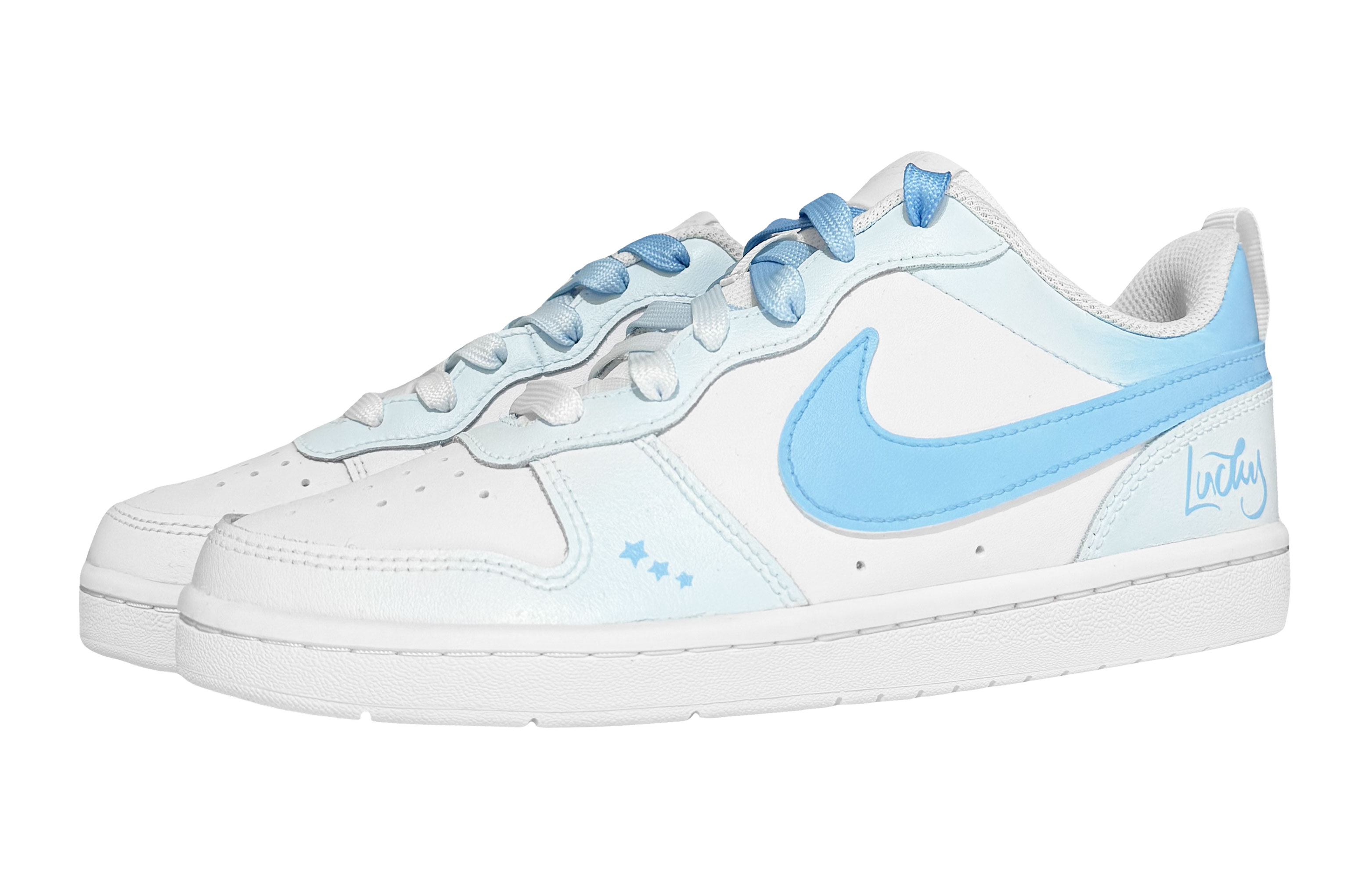 Nike Кроссовки для скейтбординга Court Borough Sky Star Wish Abrasion Resistant низкие детские Sky Blue Unisex — фото 4